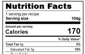 Nutrition Label